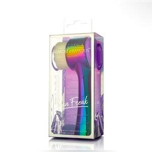 Almost Famous - Clean Freak 2-in-1 Exfoliator Brush in Purple Chromatic - NIB